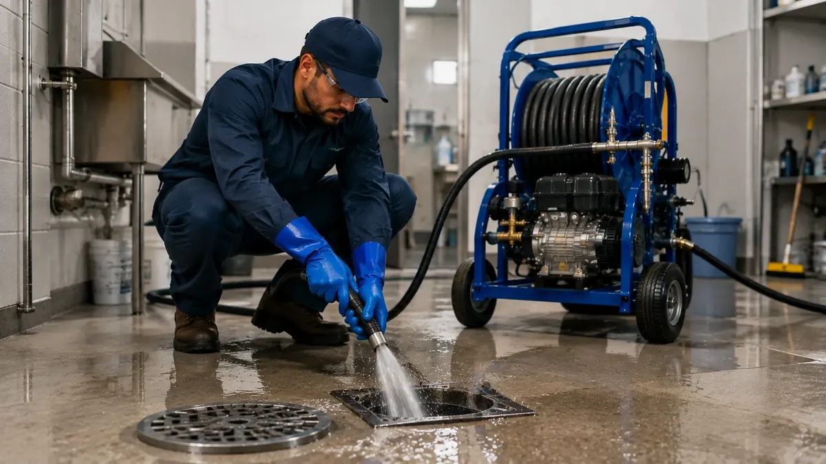 Floor Drain Hydro Jet Cleaning in Lancaster