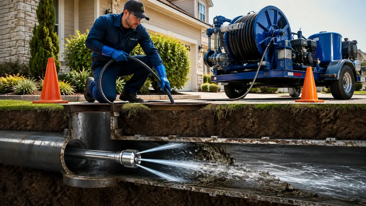 Main Sewer Line Hydro Jet Cleaning in Lancaster